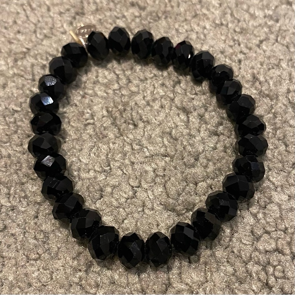 Black Beaded Bracelet
